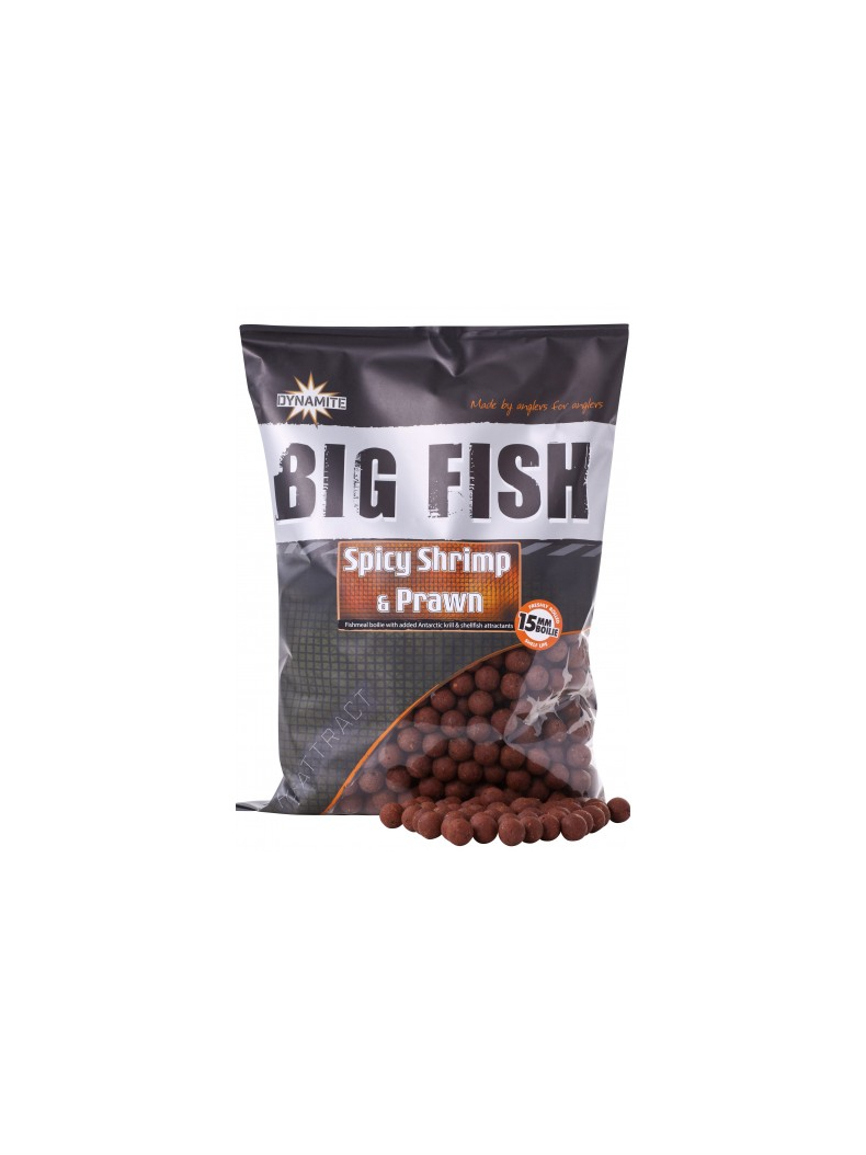 Тонущие бойлы Dynamite Baits Hi-attract Spicy Shrimp & Prawn Boilies (острые креветки) 1.8kg, Диаметр: 20 мм