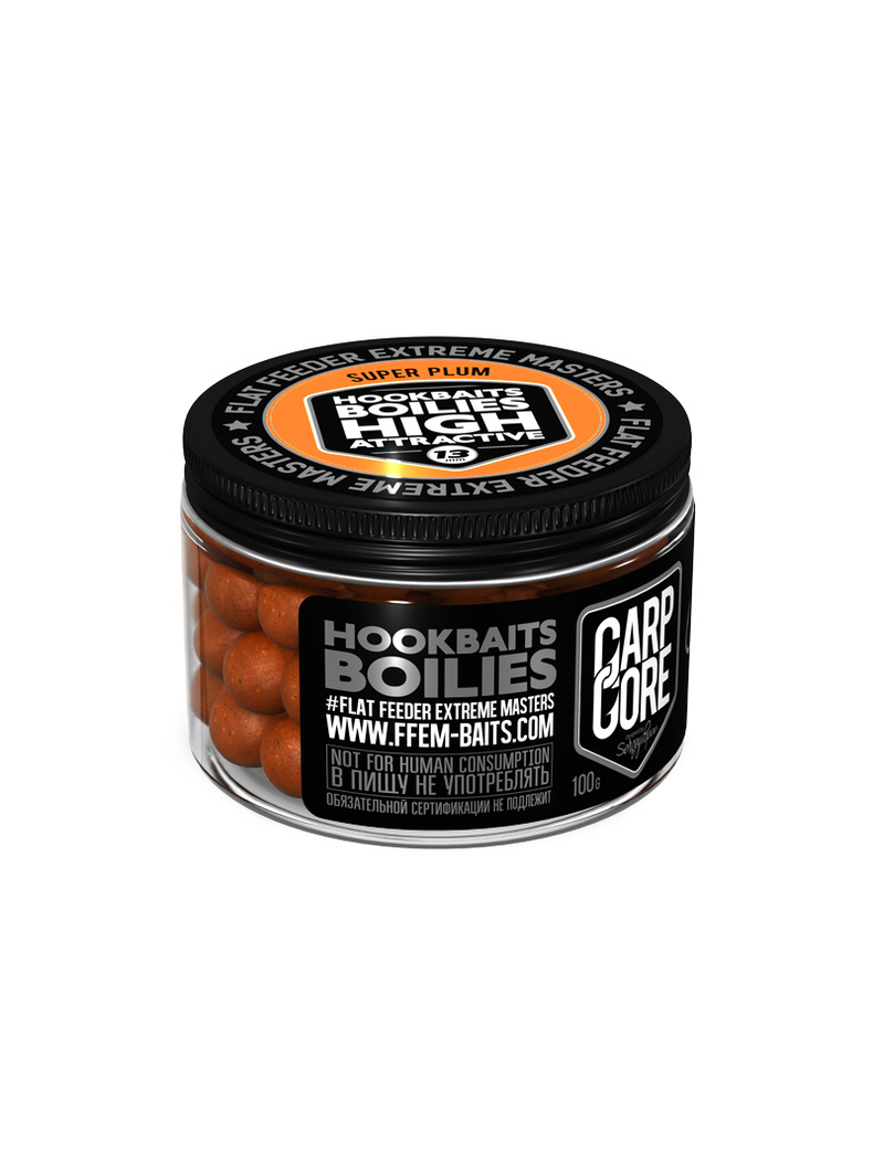 Бойлы насадочные FFEM Hookbaits Boilies Super Plum (Слива) 13mm Бойлы насадочные FFEM Hookbaits Boilies Super Plum (Слива) 13mm