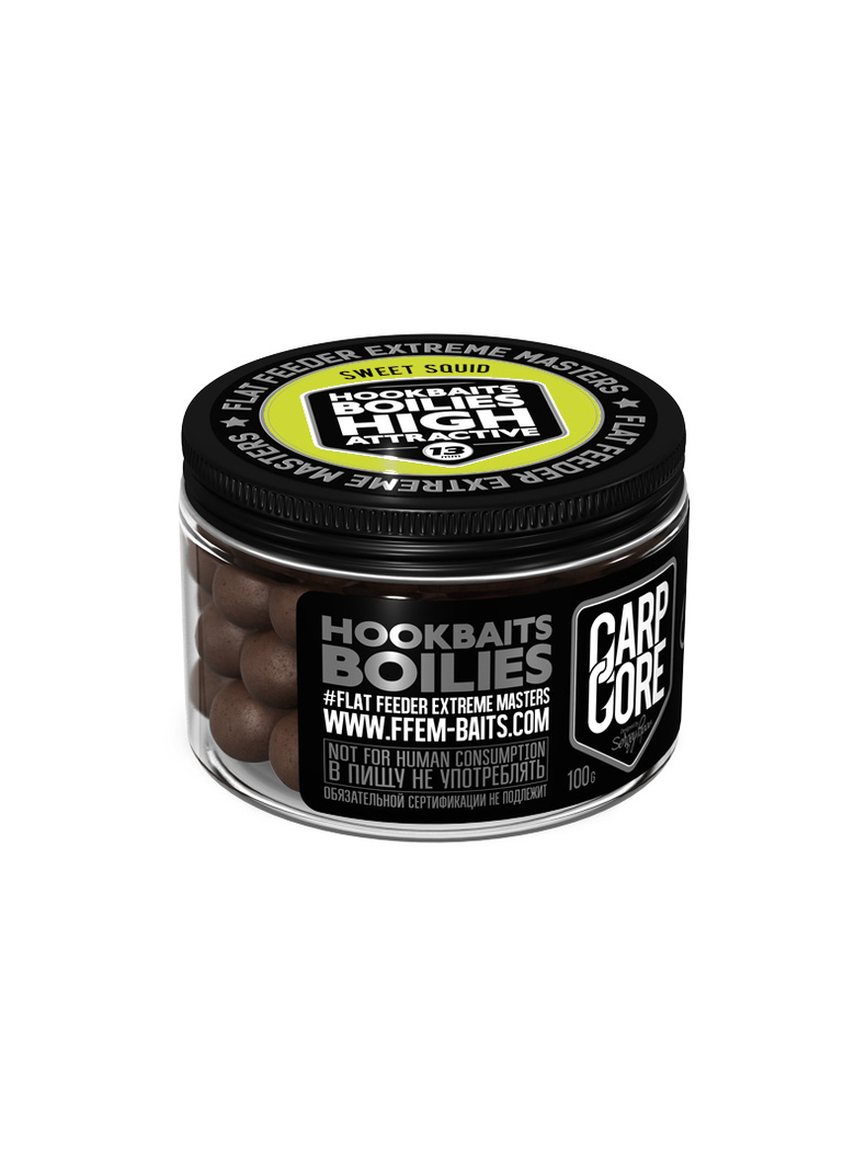Бойлы насадочные FFEM Hookbaits Boilies Sweet Squid (Кальмар и Сладкие Фрукты) 13mm