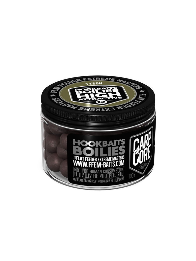 Бойлы насадочные FFEM Hookbaits Boilies Tyson (Кальмар и Осьминог) 13mm Бойлы насадочные FFEM Hookbaits Boilies Tyson (Кальмар и Осьминог) 13mm