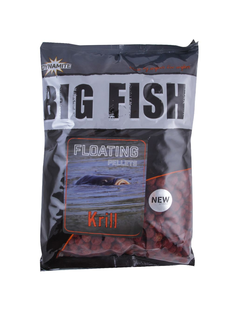 Пеллетс плавающий Dynamite Baits Big Fish Krill Floating Pellets (криль)