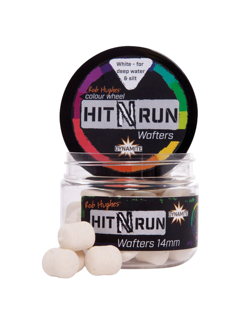 Бойлы нейтральной плавучести Dynamite Baits Hit N Run Wafters Bright White (белый) 14mm