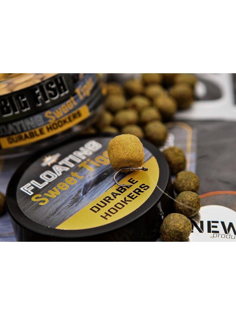 Плавающие насадки Dynamite Baits Big Fish Floating Durable Hookbaits Sweet Tiger (сладкий тигровый орех) 12mm, изображение 3
