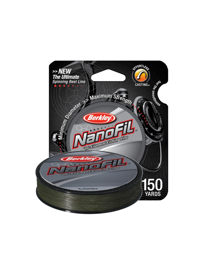 Шнур Berkley NANOFIL нанофил  270м 0,17мм темно-зеленый, Длина: 270 м, Тест: 9.70 кг, Диаметр лески: 0.17 мм