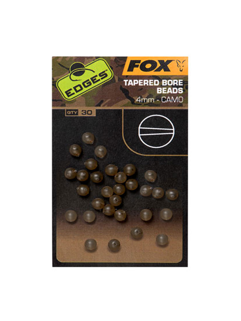 Бусины буферные FOX Edges Camo Tapered Bore Bead, Диаметр: 4 мм