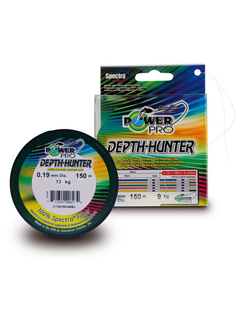 Леска плетёная Power Pro 150м Depth Hunter (Multicolor) 0,06/3кг