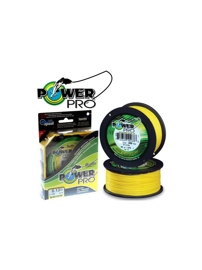Леска плетёная Power Pro 275м жёлтая, Диаметр: 0,32 мм