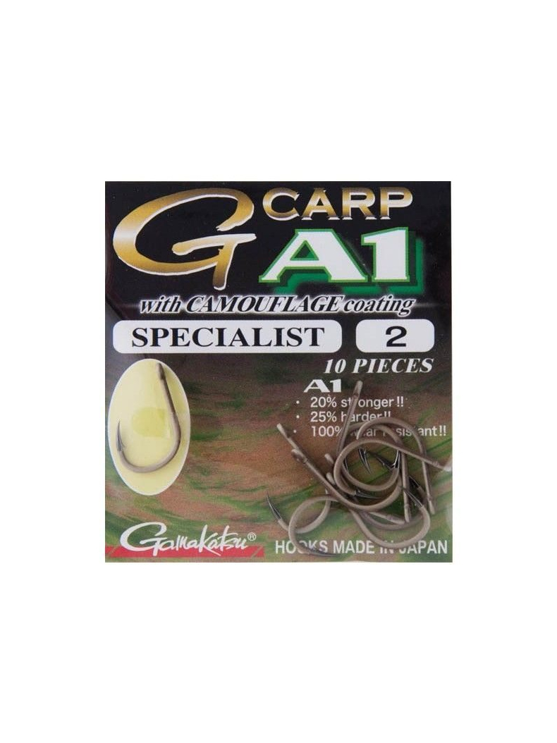 Крючки Gamakatsu A1 G-CARP CAMOU SAND SPECIALIST, Размер: 1