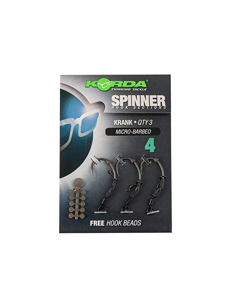 Готовая оснастка Korda Spinner Hook Sections Krank, Размер крючка: 4