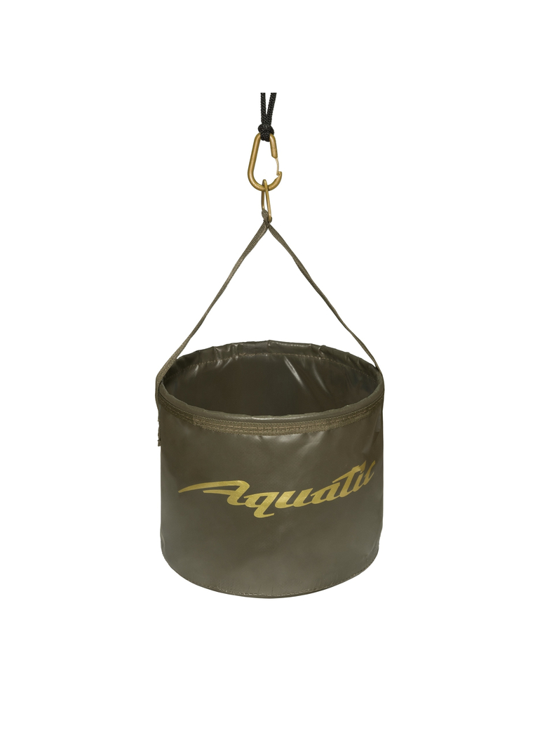 Герметичное ведро с шнуром на карабине для замешивания прикормки Aquatic В-08, Цвет: Хаки