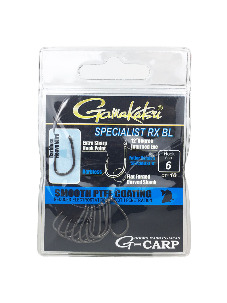 Крючки Gamakatsu G-CARP SPECIALIST RX BL, Размер: 4
