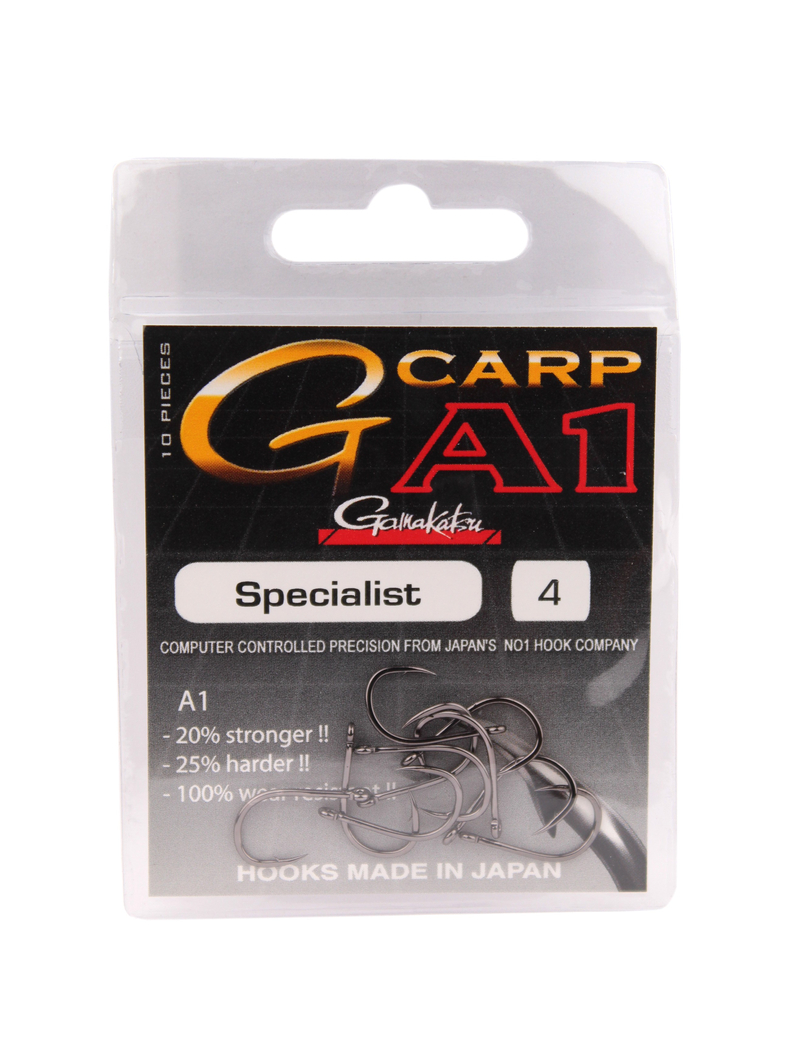 Крючки Gamakatsu HOOK A1 G-CARP SPECIALIST, Размер: 1/0