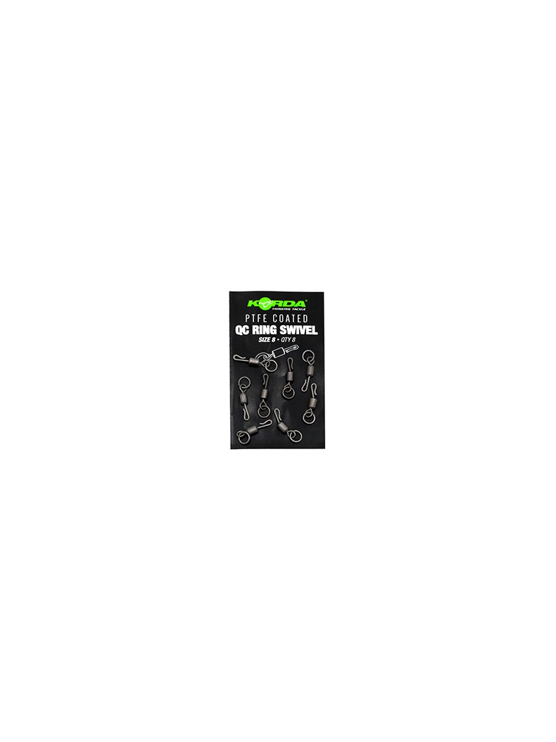 Вертлюг быстросъемный с кольцом Korda QC Ring Swivel c покрытием из PTFE, Размер: 8 Вертлюг быстросъемный с кольцом Korda QC Ring Swivel c покрытием из PTFE, Размер: 8