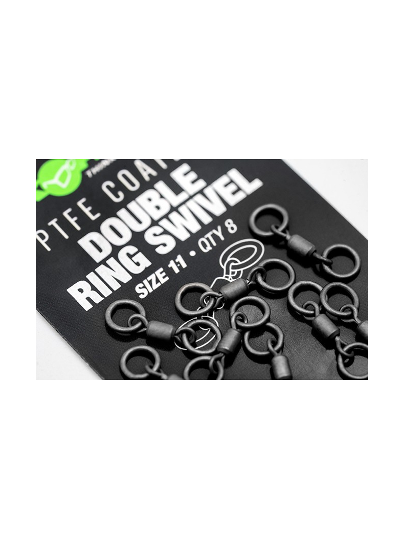 Вертлюг с двумя кольцами Korda Double Ring Swivel №11 с покрытием из PTFE, изображение 2 Вертлюг с двумя кольцами Korda Double Ring Swivel №11 с покрытием из PTFE, изображение 2