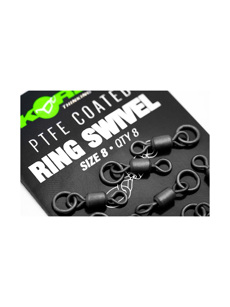 Вертлюг с кольцом Korda Ring Swivel с покрытием из PTFE, Размер: 8, изображение 2 Вертлюг с кольцом Korda Ring Swivel с покрытием из PTFE, Размер: 8, изображение 2