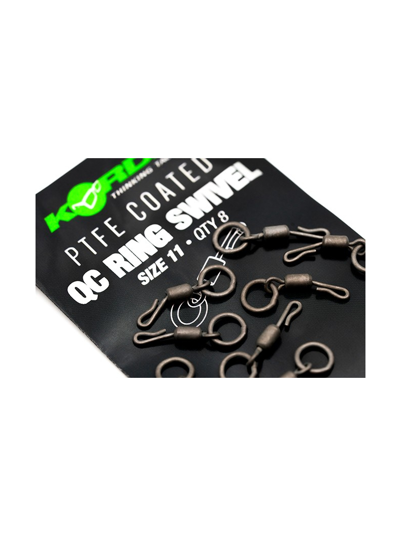 Вертлюг быстросъемный с кольцом Korda QC Ring Swivel c покрытием из PTFE, Размер: 8, изображение 2 Вертлюг быстросъемный с кольцом Korda QC Ring Swivel c покрытием из PTFE, Размер: 8, изображение 2