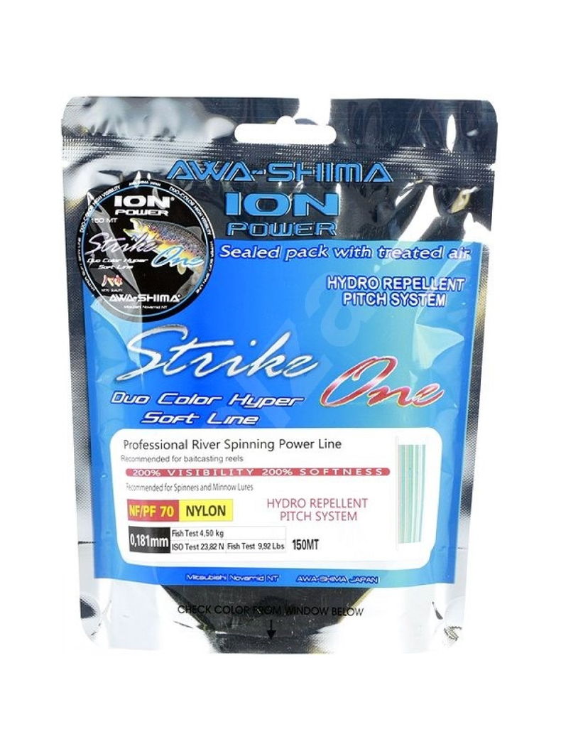 Леска для ловли форели AWA'S ION POWER STRIKE ONE, Диаметр: 0.16 мм, изображение 3 Леска для ловли форели AWA'S ION POWER STRIKE ONE, Диаметр: 0.16 мм, изображение 3