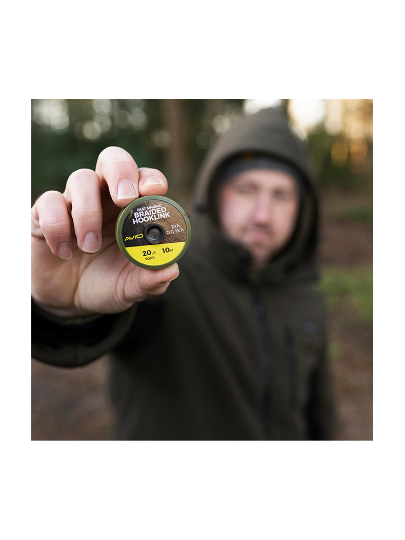 Поводковый материал AVID CARP Pin Down Braided Hooklink 20lb, изображение 3 Поводковый материал AVID CARP Pin Down Braided Hooklink 20lb, изображение 3