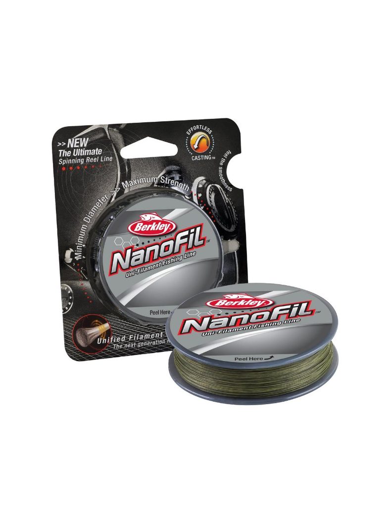 Шнур Berkley NANOFIL 270M Green 0,15 темно-зеленый