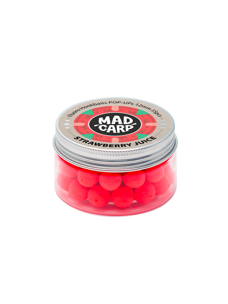 Бойлы плавающие Mad Carp Baits STRAWBERRY JUlCE Pop-Ups (Клубничный Сок), Диаметр: 12 мм Бойлы плавающие Mad Carp Baits STRAWBERRY JUlCE Pop-Ups (Клубничный Сок), Диаметр: 12 мм