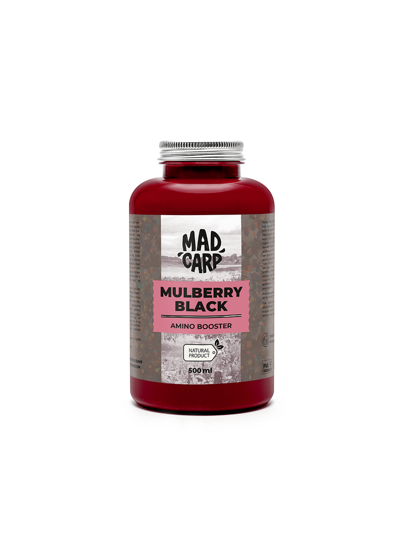 Амино бустер Mad Carp Baits MULBERRY BLACK (Шелковица), Объём: 500 мл Амино бустер Mad Carp Baits MULBERRY BLACK (Шелковица), Объём: 500 мл