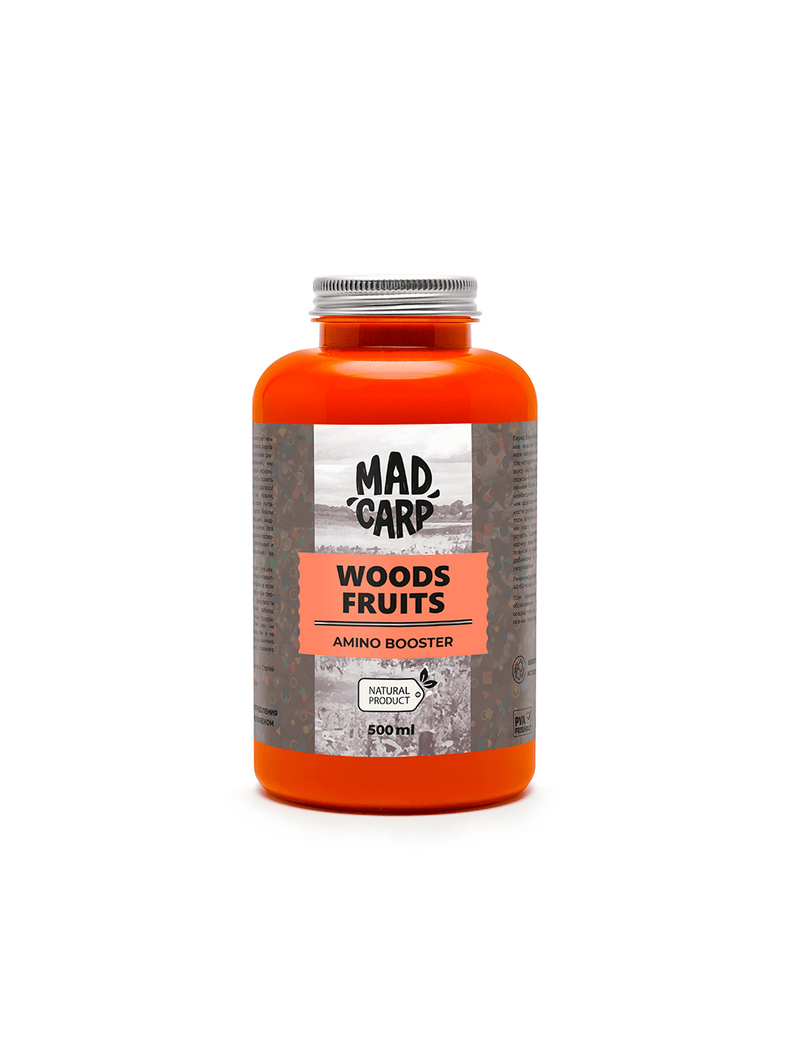 Амино бустер Mad Carp Baits WOODS FRUlTS (Лесные Фрукты), Объём: 500 мл Амино бустер Mad Carp Baits WOODS FRUlTS (Лесные Фрукты), Объём: 500 мл