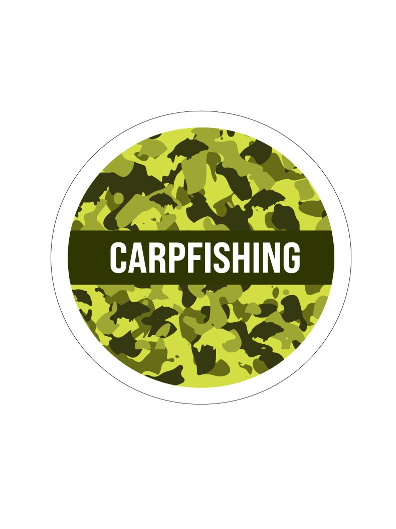 Стикер круглый Carptoday Carpfishing CAMO, Размер: Большой 10см