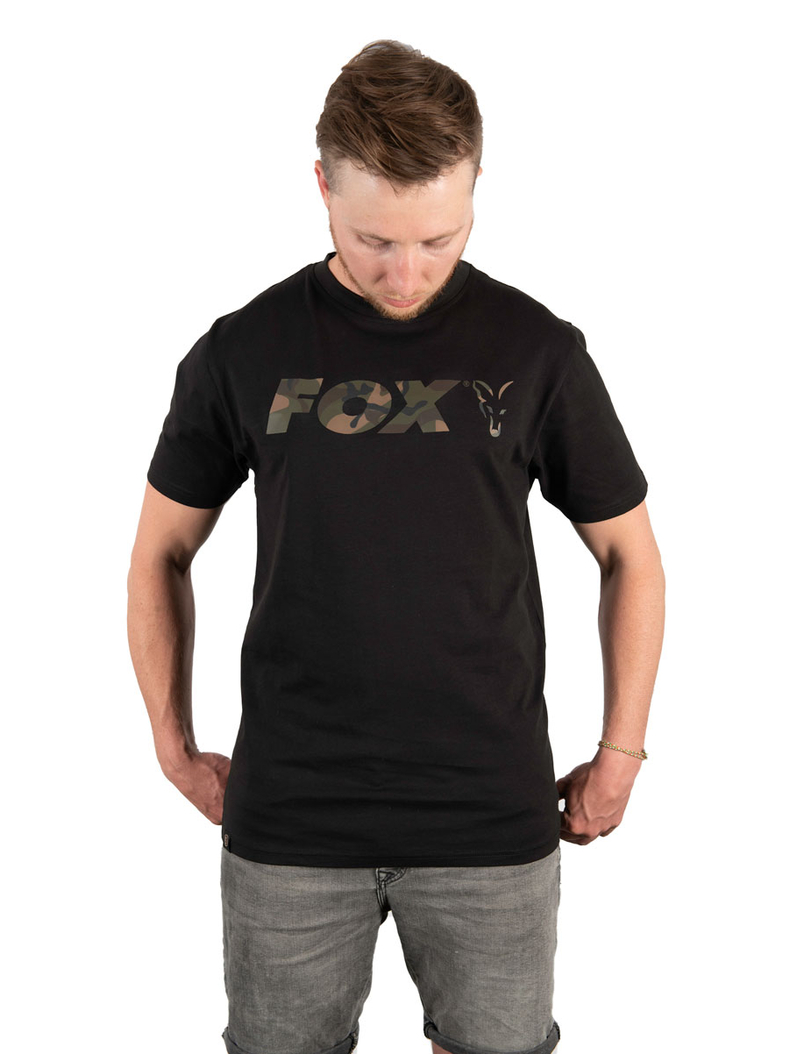 Футболка FOX Black/Camo Chest Print T-Shirt, Размер: M, изображение 3 Футболка FOX Black/Camo Chest Print T-Shirt, Размер: M, изображение 3