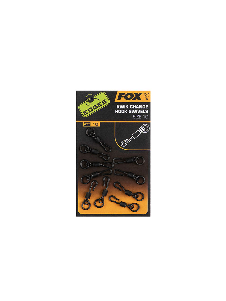 Быстросъёмы для крючков FOX Kwik Change Hook Swivels EDGES, Размер: 11 Быстросъёмы для крючков FOX Kwik Change Hook Swivels EDGES, Размер: 11