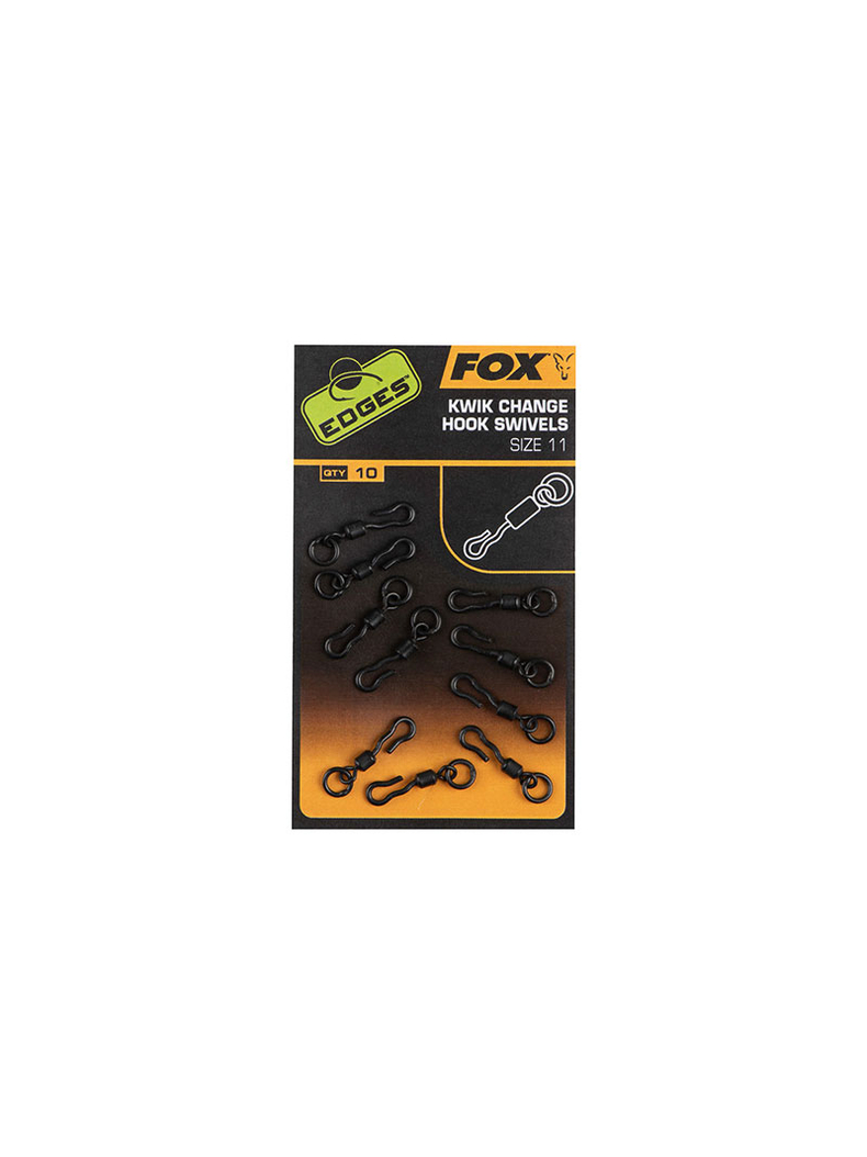 Быстросъёмы для крючков FOX Kwik Change Hook Swivels EDGES, Размер: 11, изображение 2 Быстросъёмы для крючков FOX Kwik Change Hook Swivels EDGES, Размер: 11, изображение 2