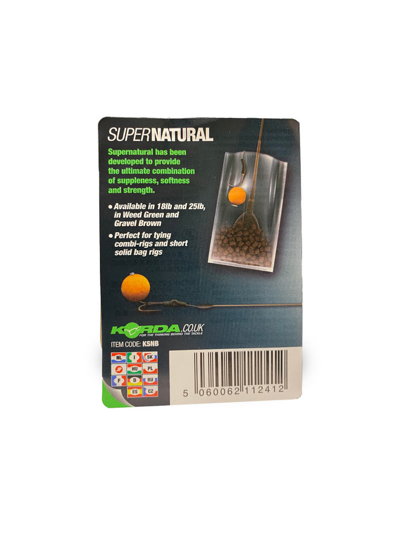 Поводковый материал Korda Super Natural, Цвет: Gravel Brown, Тест: 18.00 lb, изображение 5 Поводковый материал Korda Super Natural, Цвет: Gravel Brown, Тест: 18.00 lb, изображение 5