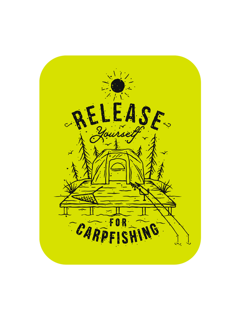 Стикер Carptoday Release Yourself For Carpfishing Зеленый, Размер: Большой 10см
