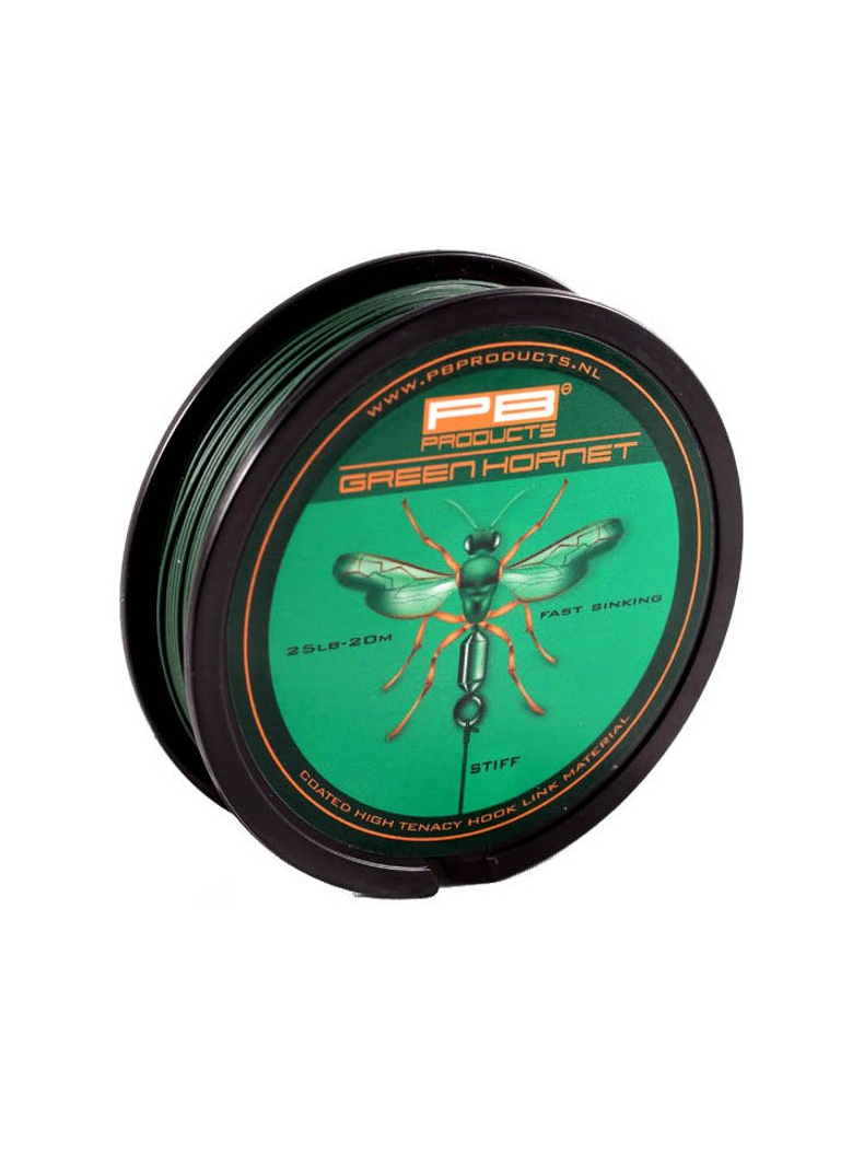 Поводковый материал в оболочке PB Products GREEN HORNET 20m, Цвет: Weed (Водоросли), Тест: 15.00 lb