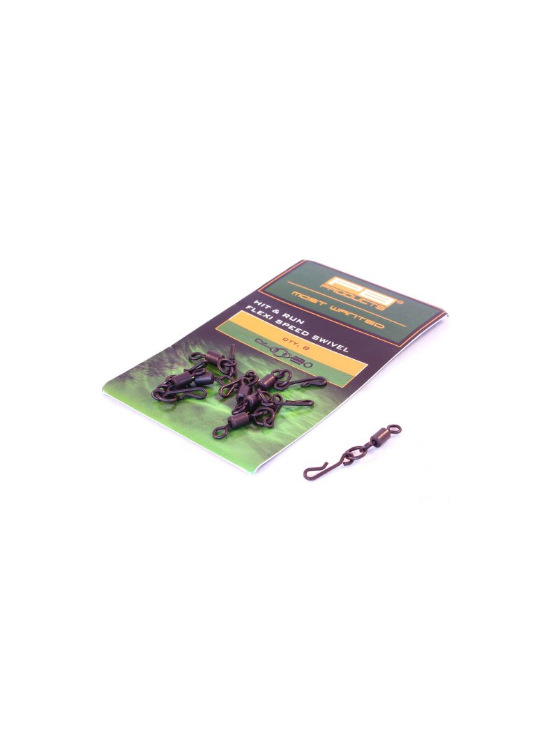 Вертлюг с кольцом и застежкой PB Products Hit & Run Flexi-Ring Speed Swivel №8 Вертлюг с кольцом и застежкой PB Products Hit & Run Flexi-Ring Speed Swivel №8