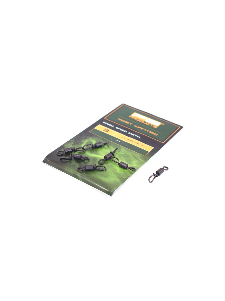 Вертлюг с фиксированной застежкой PB Products Spiral Speed Swivel №8 Вертлюг с фиксированной застежкой PB Products Spiral Speed Swivel №8