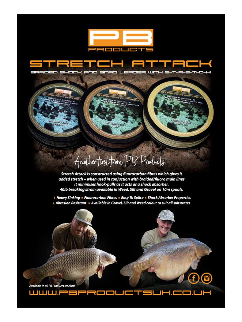 Лидер - амортизатор PB Products STRETCH ATTACK 40lb 10m, Цвет: Gravel (Гравий), изображение 2 Лидер - амортизатор PB Products STRETCH ATTACK 40lb 10m, Цвет: Gravel (Гравий), изображение 2