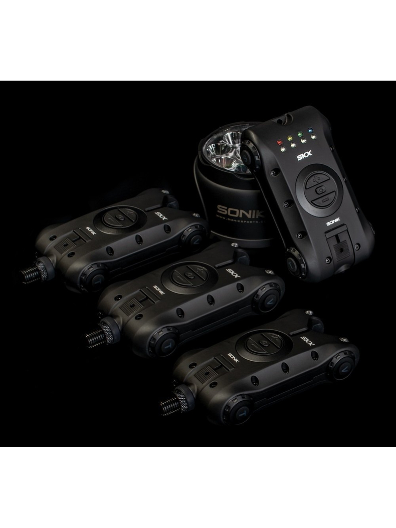 Комплект сигнализаторов с пейджером и лампой SONIK SKX 3+1 Set + Bivvy Lamp, изображение 3 Комплект сигнализаторов с пейджером и лампой SONIK SKX 3+1 Set + Bivvy Lamp, изображение 3