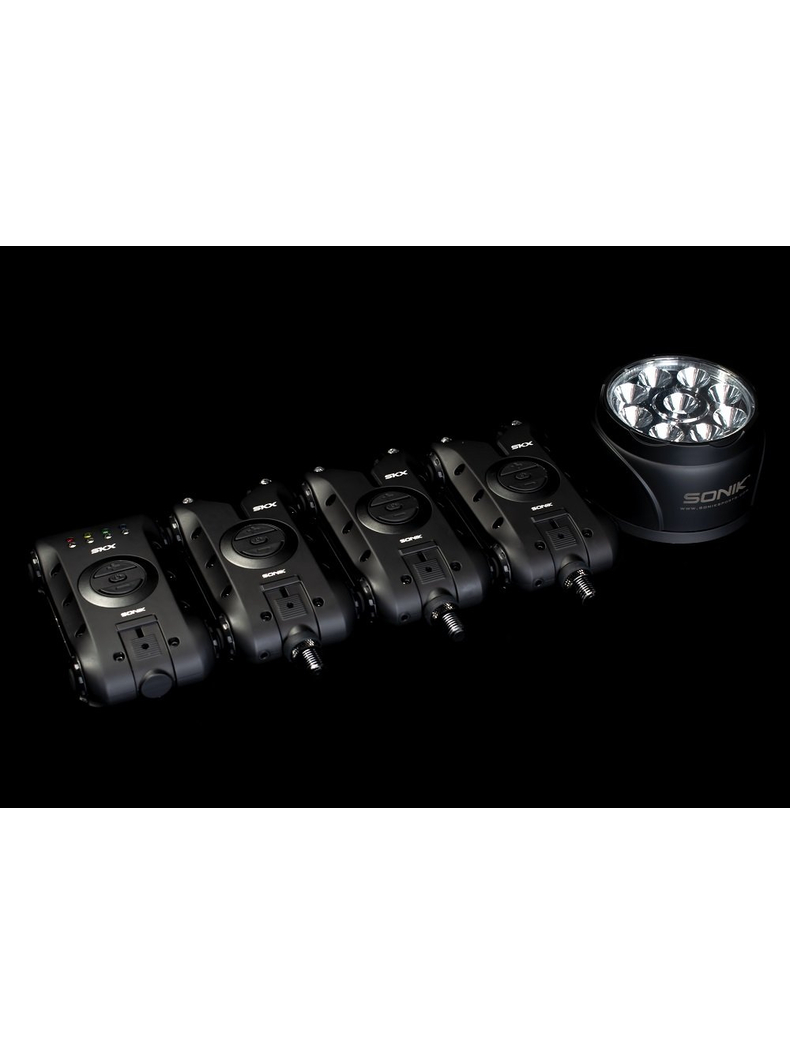 Комплект сигнализаторов с пейджером и лампой SONIK SKX 3+1 Set + Bivvy Lamp, изображение 4 Комплект сигнализаторов с пейджером и лампой SONIK SKX 3+1 Set + Bivvy Lamp, изображение 4
