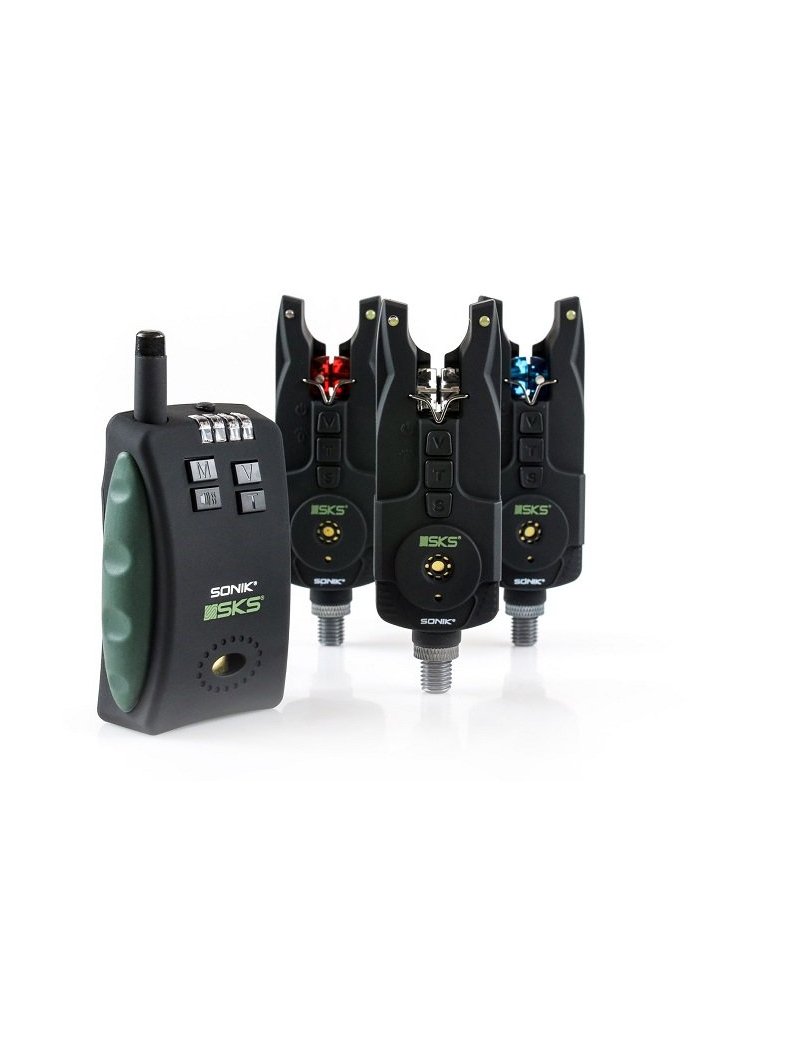 Комплект сигнализаторов с пейджером и лампой SONIK SKS 3+1 Set + Bivvy Lamp, изображение 2 Комплект сигнализаторов с пейджером и лампой SONIK SKS 3+1 Set + Bivvy Lamp, изображение 2