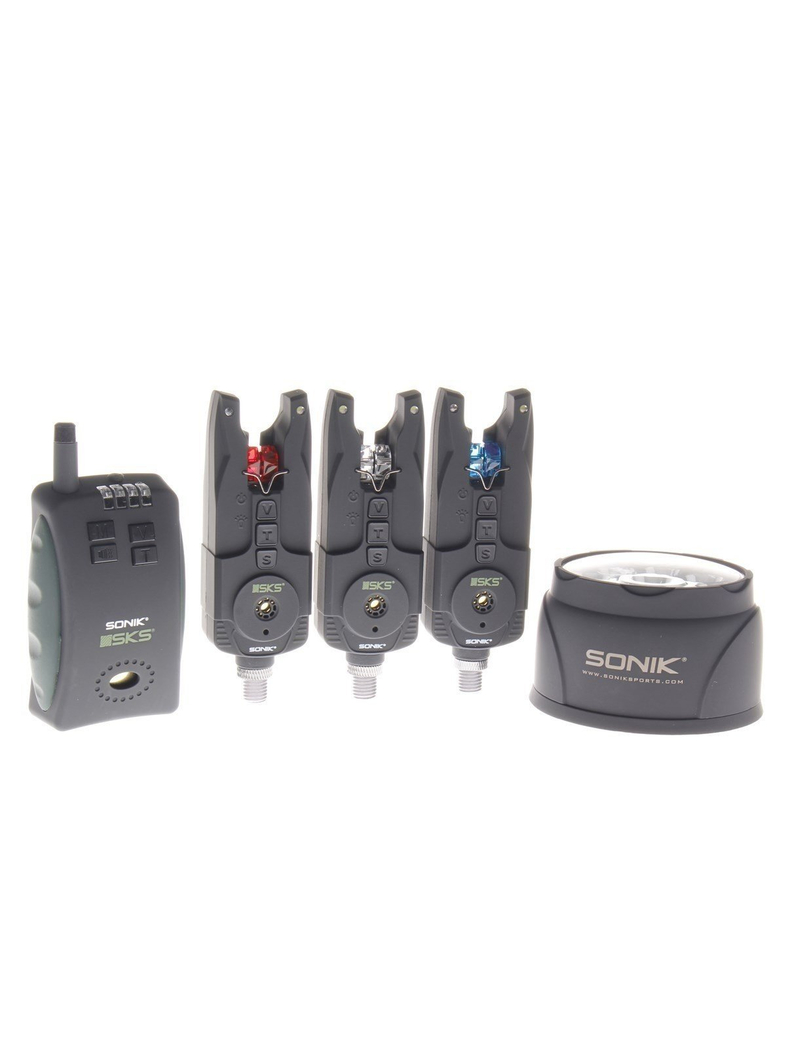Комплект сигнализаторов с пейджером и лампой SONIK SKS 3+1 Set + Bivvy Lamp Комплект сигнализаторов с пейджером и лампой SONIK SKS 3+1 Set + Bivvy Lamp
