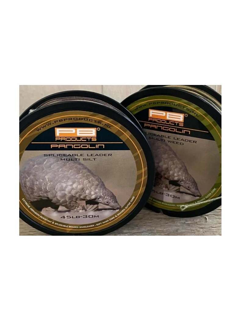 Противозакручиватель с сердечником PB Products PANGOLIN Leader 45lb, Цвет: Silt (ил), изображение 2 Противозакручиватель с сердечником PB Products PANGOLIN Leader 45lb, Цвет: Silt (ил), изображение 2