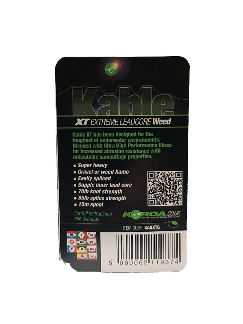 Лидкор Korda Kable XT Extreme Leadcore, Цвет: Коричневый, изображение 4 Лидкор Korda Kable XT Extreme Leadcore, Цвет: Коричневый, изображение 4