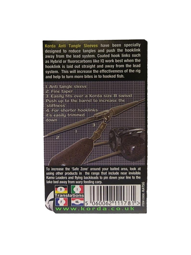 Конусный противозакручиватель Korda Anti Tangle Sleeve, Цвет: Weed (Водоросли), изображение 7