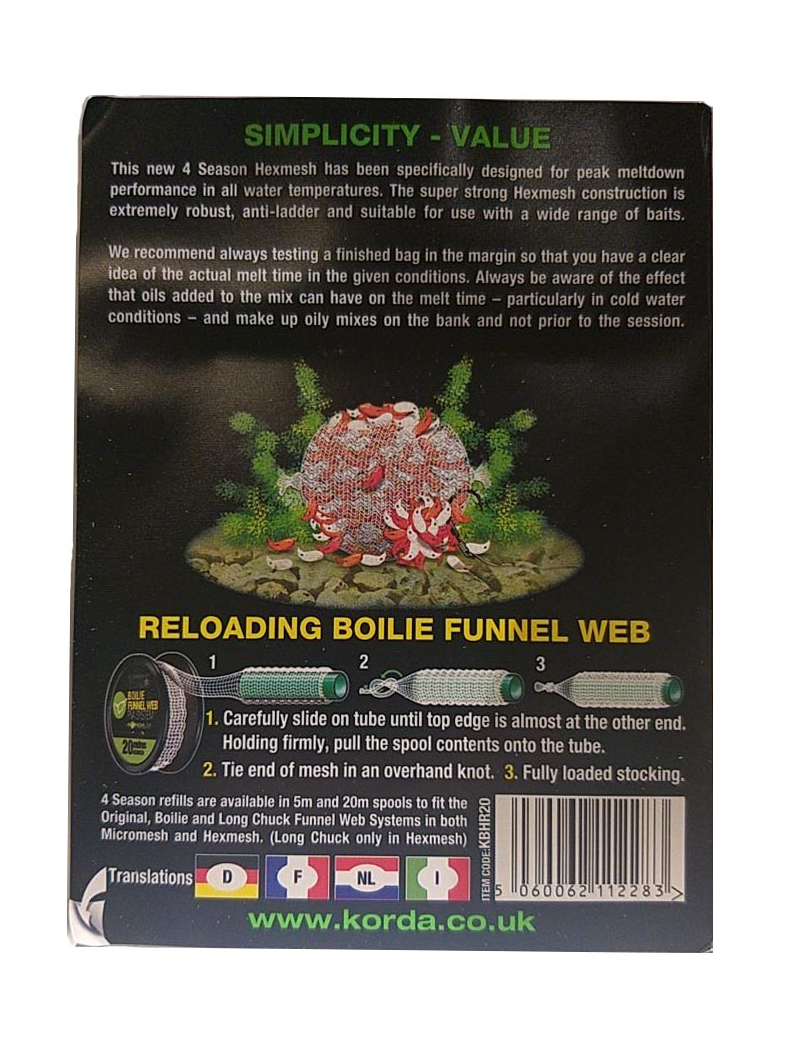 Сетка Korda PVA Boilie Hexmesh Refill 22 мм, Длина: 5 м, изображение 4 Сетка Korda PVA Boilie Hexmesh Refill 22 мм, Длина: 5 м, изображение 4