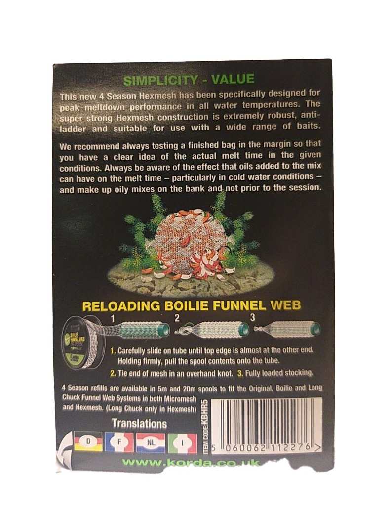 Сетка Korda PVA Boilie Hexmesh Refill 22 мм, Длина: 5 м, изображение 3 Сетка Korda PVA Boilie Hexmesh Refill 22 мм, Длина: 5 м, изображение 3