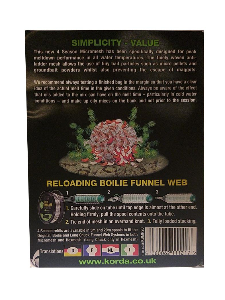 Сетка Korda PVA Boilie Micromesh Refill 22 мм, Длина: 20 м, изображение 3