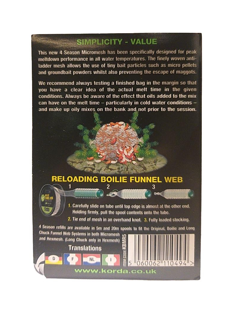 Сетка Korda PVA Boilie Micromesh Refill 22 мм, Длина: 20 м, изображение 2