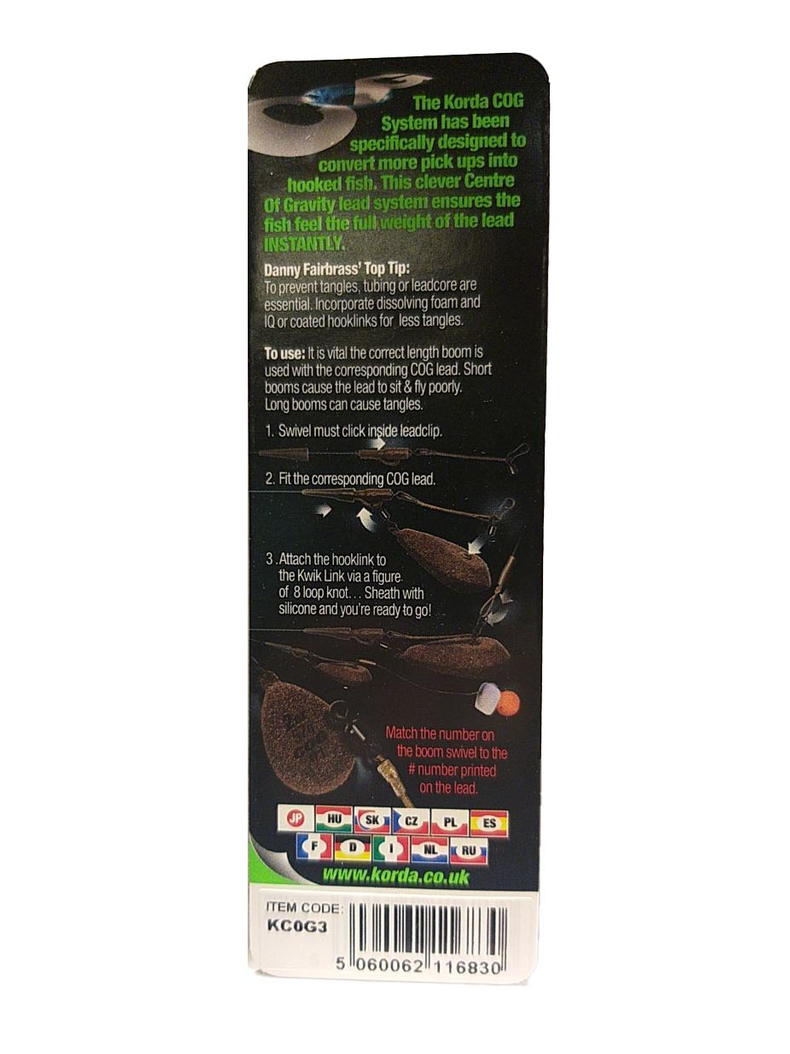 Набор для оснастки Korda COG Flat Lead, Вес: 2.0oz - 2.5oz, изображение 5