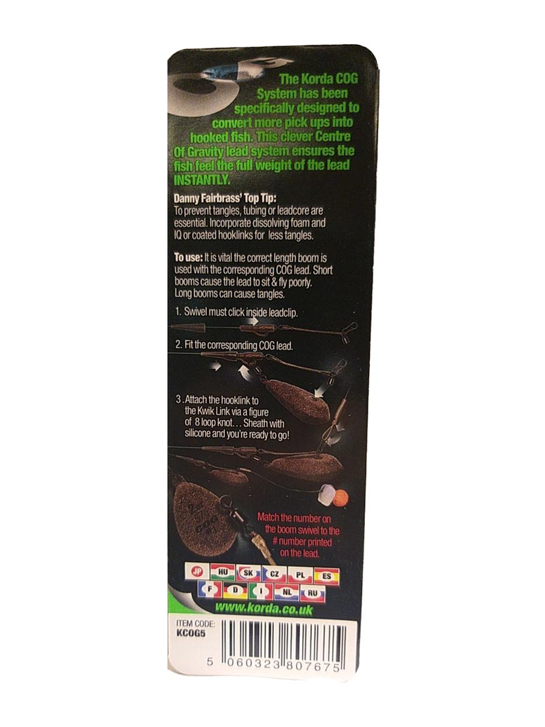 Набор для оснастки Korda COG Distance Lead, Вес: 2.0oz - 2.5oz / 56 г - 70 г, изображение 7 Набор для оснастки Korda COG Distance Lead, Вес: 2.0oz - 2.5oz / 56 г - 70 г, изображение 7
