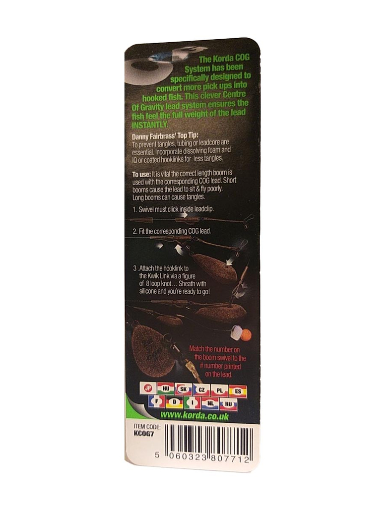 Набор для оснастки Korda COG Flat Lead, Вес: 2.0oz - 2.5oz, изображение 7